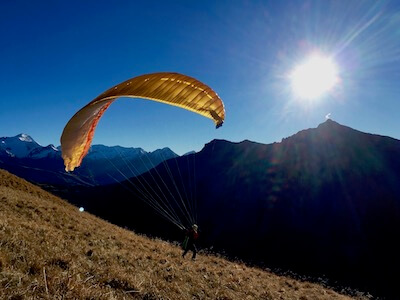 Marche et vol en Suisse