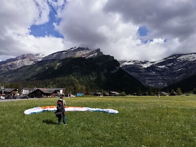 Stage de gonflage en parapente